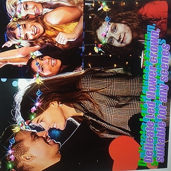 1 led Flower Headband, Light up Flower Crown Garland Headdress Floral - Picture 6 of 8